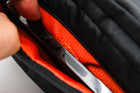Alpha Pack interior close up showing phone pocket with phone attached | Color: Black VX | Size: 1.8L
