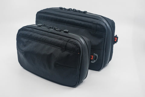 Two Alpha Packs shown together from front at an angle | Color: Black VX