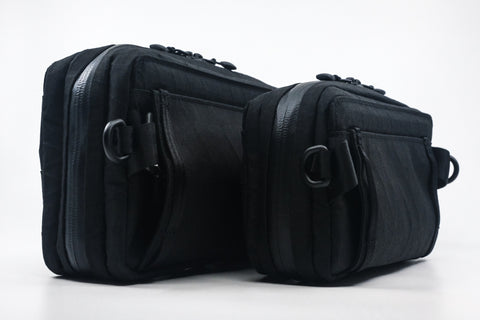 Two Alpha Packs from the side | Color: Tactical Black
