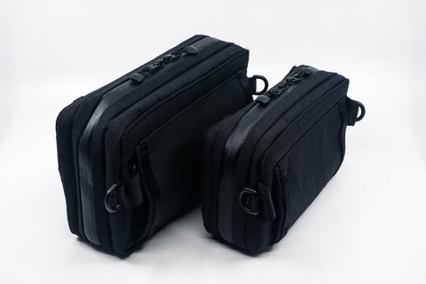 Two alpha packs from the back at a three quarter angle | Color: Tactical Black